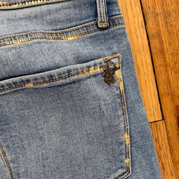 Black Orchid Women’s Gold Foil Light Wash Gisele High Rise Super Skinny Jeans - Picture 9 of 9